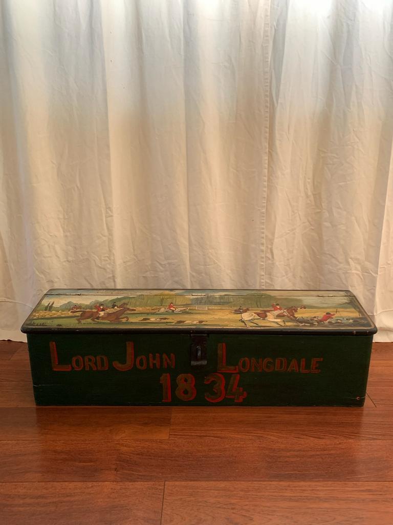 Antieke houten koffer/kist, Huis en Inrichting, Woonaccessoires | Kisten, Zo goed als nieuw, Ophalen