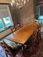 Eiken tafel en 6 stoelen, Huis en Inrichting, Ophalen
