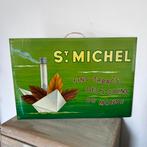 Tôle lithographiée cigarettes St Michel Bruxelles 1962, Enlèvement ou Envoi, Utilisé, Emballage