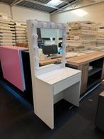 SHOWMODEL HOOGGLANS WIT KLEUR KAP MAKE UP TAFEL, Huis en Inrichting, Ophalen