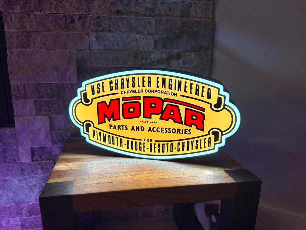 Mopar lichtbak/reclamebord te koop in perfecte staat! Deze b, Ophalen of Verzenden, Nieuw, Lichtbak of (neon) lamp