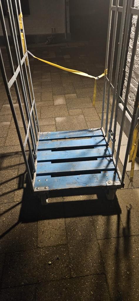 3 Rolcontainers / transportkar :  IN PRIMA STAAT !!!, Doe-het-zelf en Bouw, Transportwagens, Gebruikt, Transportkar, 100 liter of meer