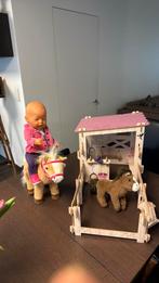 Baby born pop + paard + stal, Ophalen, Gebruikt, Babypop