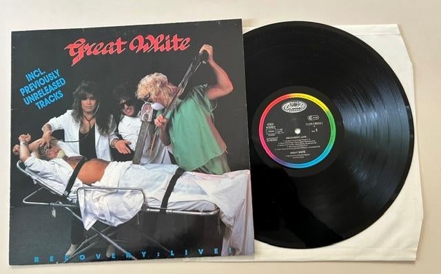 LP GREAT WHITE - RECOVERY : LIVE - HARD ROCK, 12 pouces, Pop rock, Enlèvement ou Envoi, 1980 - 1989