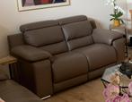 Lederen salon 3 en 2 zit (3 zit met 2 elektrische relaxen), Ophalen, Zo goed als nieuw