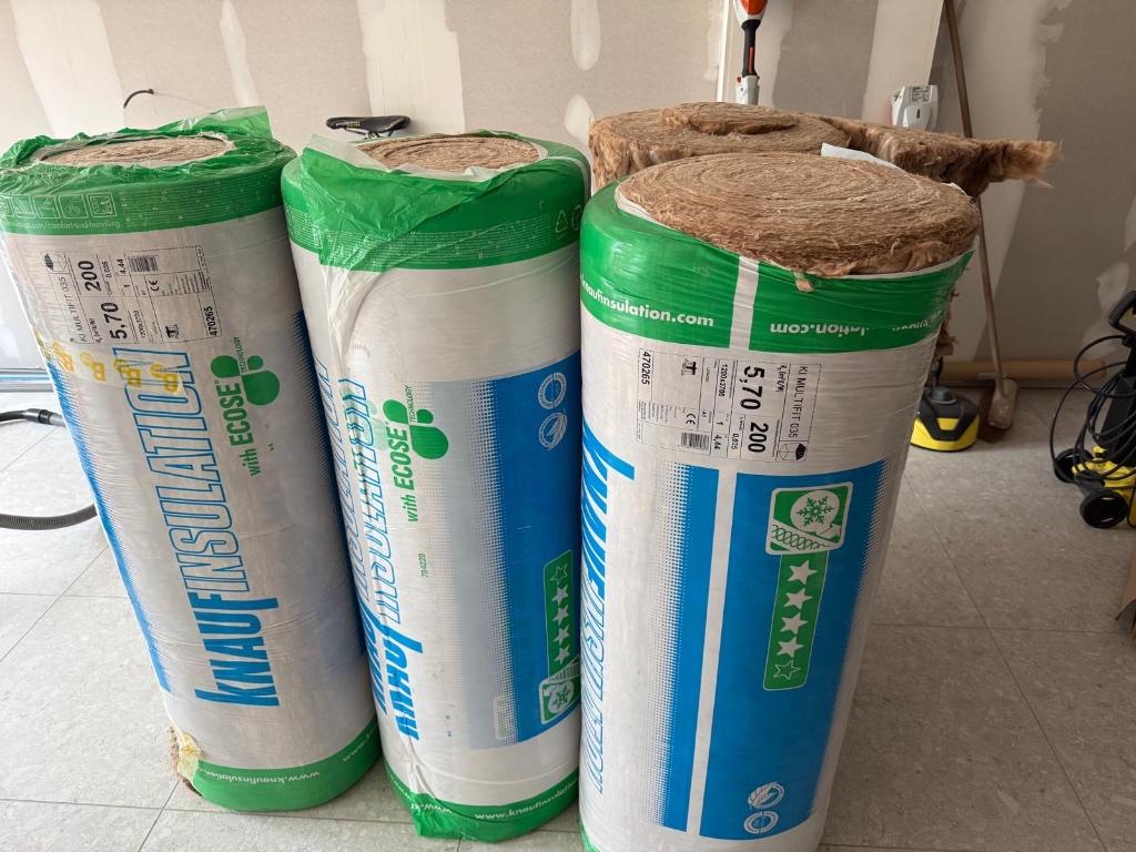 Isolatie, 12 cm of meer, Nieuw, 15 m² of meer, Glaswol