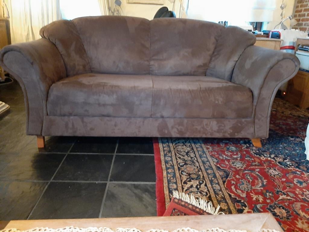 Mooie zetel in Natuurlijk Suėde gemakkelijk in onderhoud, Ophalen, Zo goed als nieuw, Driepersoons