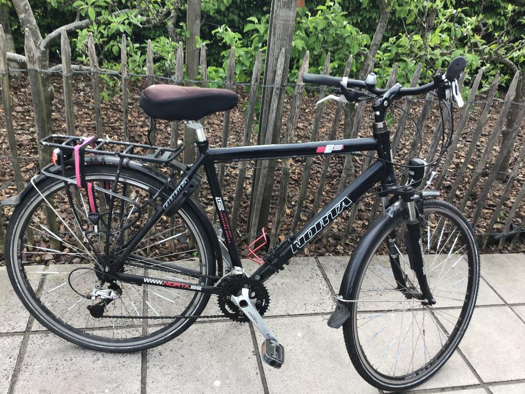 fiets Norta LTS trekking 18 versn, Gebruikt, Velgrem, Versnellingen, 53 tot 57 cm