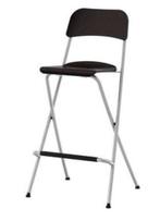 Ikea FRANKLIN barkrukken bruinzwart & wit hoog model, Huis en Inrichting, Ophalen, Zo goed als nieuw, Hout