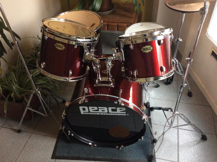 kit de batterie avec cymbales, Musique & Instruments, Batteries & Percussions, Utilisé, Autres marques, Enlèvement