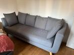 Grijze driezit sofa in prima staat, Ophalen, Driepersoons, Zo goed als nieuw, Rechte bank