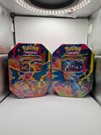 Pokémon Tin Box - Mega Charizard X/Y, Ophalen of Verzenden, Nieuw, Boosterbox, Foil
