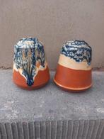 Vintage zout- en peperstrooiers blauw, wit, keramiek, Antiek en Kunst, Ophalen of Verzenden