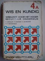Wis en Kundig 4 A Standaard 1974, Utilisé, Secondaire, R. Verhulst, F. Van Roey, Mathématiques A