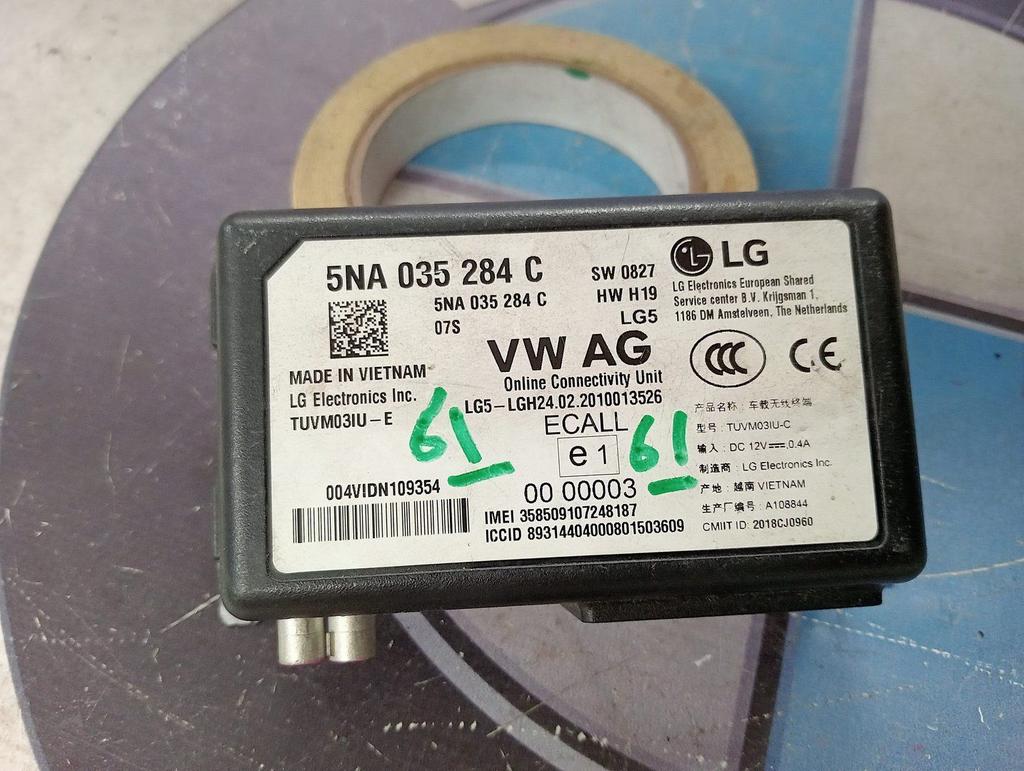 5NA035284C Online diensten Module Golf 7 T-Roc Audi Q3 Skoda, Autos : Pièces & Accessoires, -, Audi, Utilisé, -