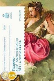 2 euro san marino 2026 450e Sterfdag Tiziano 2026, Postzegels en Munten, Munten | Europa | Euromunten, Ophalen, San Marino, 2 euro