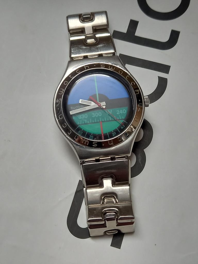 Montre Swatch Nautilus conversion Irony, Staal, Staal, Polshorloge, Swatch