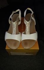 Leder witte sandalen 40, Ophalen, Wit, Sandalen of Muiltjes, Zo goed als nieuw