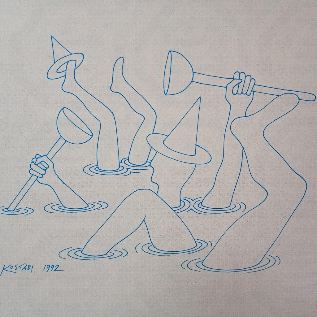 Paul Kostabi, Antiquités & Art, Art | Lithographies & Sérigraphies, Enlèvement ou Envoi