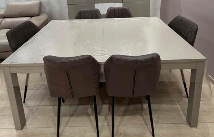 Salle à manger avec chaises, Maison & Meubles, Salles à manger complètes, Comme neuf, 4 à 6 chaises, Enlèvement