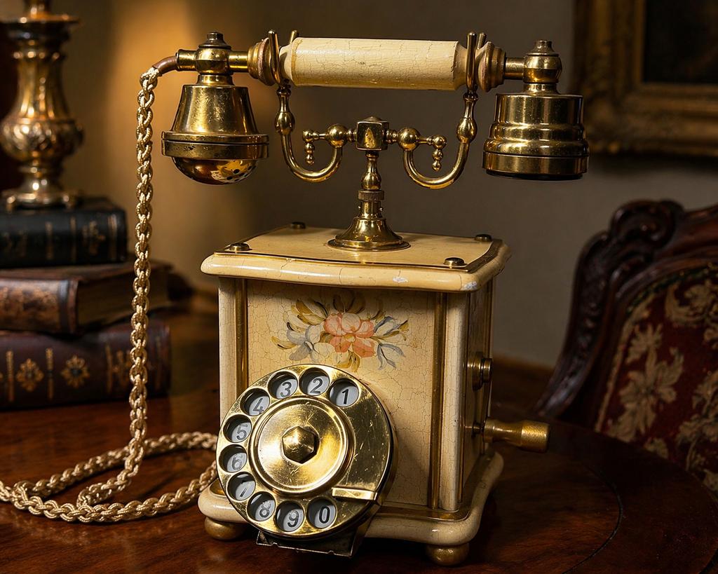Telefoon in oude vintage stijl — decoratie en collectie, Ophalen