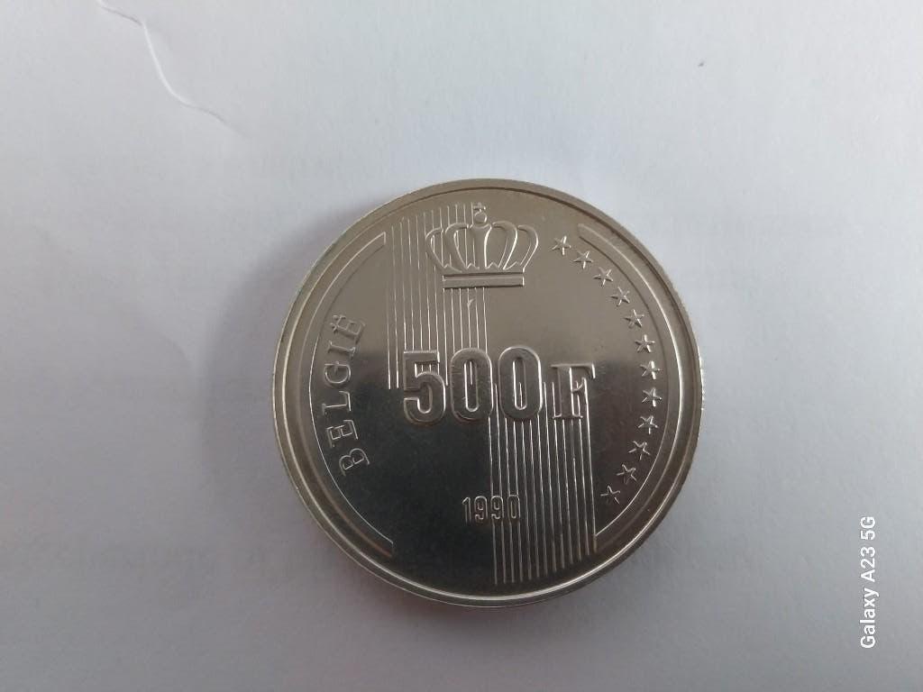 Zilveren 500 BEF Koning Boudewijn, Zilver, Ophalen of Verzenden, Losse munt, Zilver
