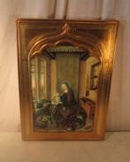 Prachtige antieke vergulde houten Lijst met Prent - 41x30, Ophalen of Verzenden, Zo goed als nieuw, Hout