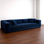 Unieke design zetel in koningsblauw, Ophalen, 300 cm of meer, Zo goed als nieuw, Rechte bank