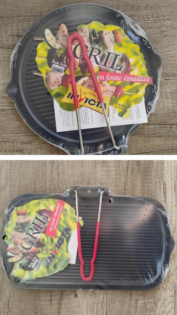 2 nieuwe FONTE All Feus INVICTA grillpan, Huis en Inrichting, Ophalen, Gietijzer, Overige typen, Nieuw