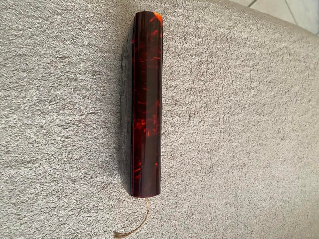 Prachtig eeuwenoud zwart parelmoer gebedenboek, Ophalen of Verzenden