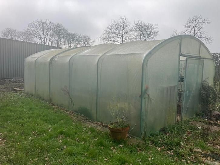 Serre filclair 8 m op 3 m, Jardin & Terrasse, Serres, Comme neuf, Serre, Aluminium, Film, Enlèvement