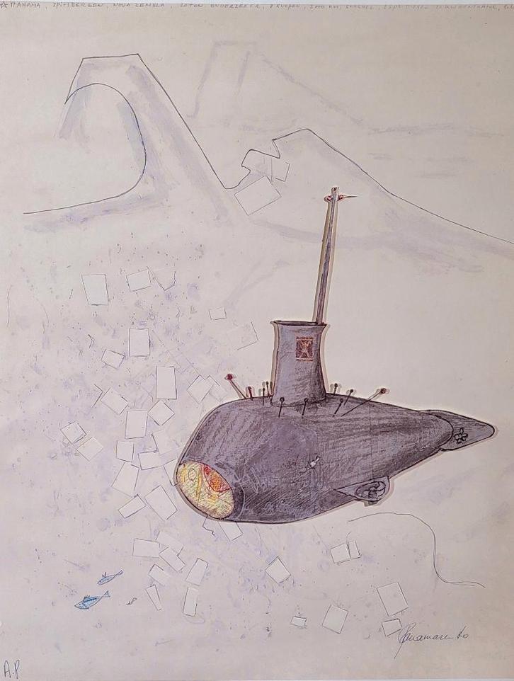 Panamarenko - Nova Zemblaya - Offset, Antiquités & Art, Art | Lithographies & Sérigraphies, Enlèvement ou Envoi