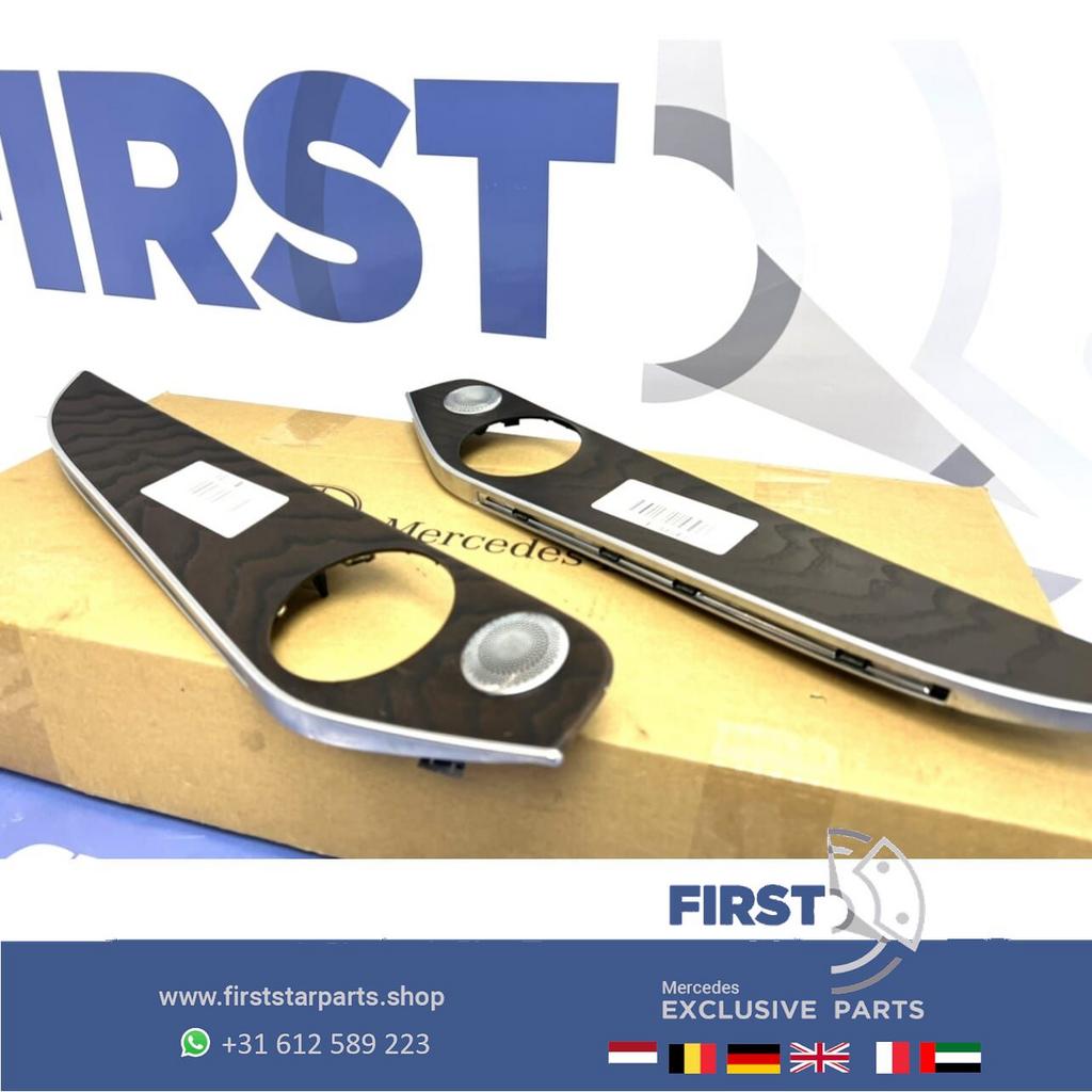 A205 C205 DEURLIJST LINKS + RECHTS ACHTER HOUT BURMESTER mem, Auto-onderdelen, Interieur en Bekleding, Mercedes-Benz, Gebruikt