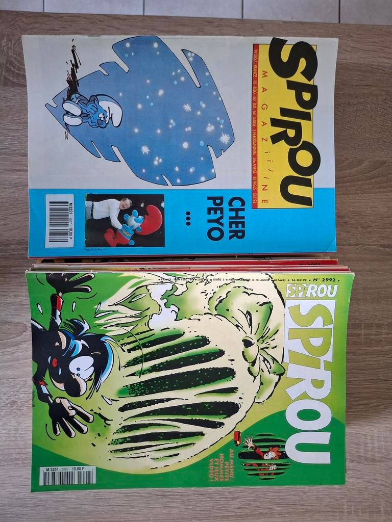 Lot de 59 hebdomadaires Spirou, Enlèvement ou Envoi