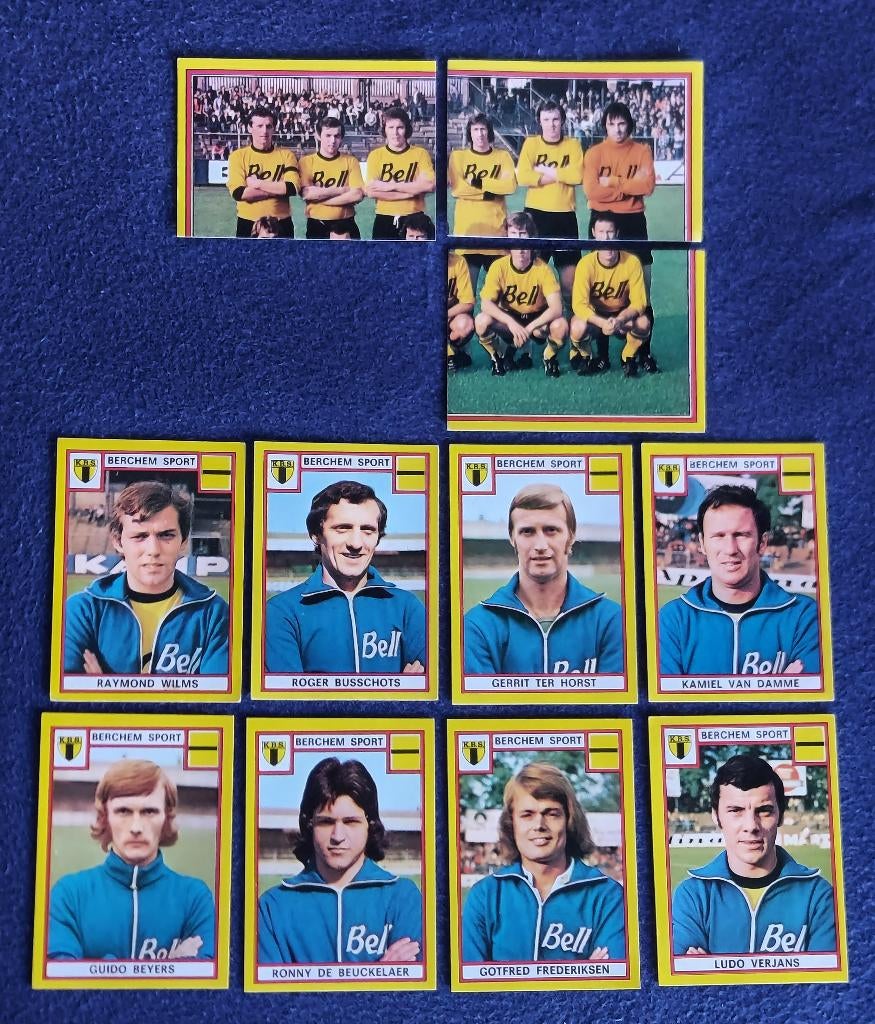 11 versch. Panini stickers voetbal ' FB 1975 - Berchem Sport, Ophalen of Verzenden, Nieuw, Meerdere stickers