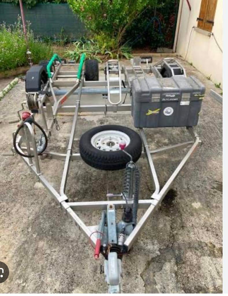 remorque jet ski quad  en inox ou 2 jet ski possible, Enlèvement ou Envoi, Comme neuf, Moins de 6 mètres