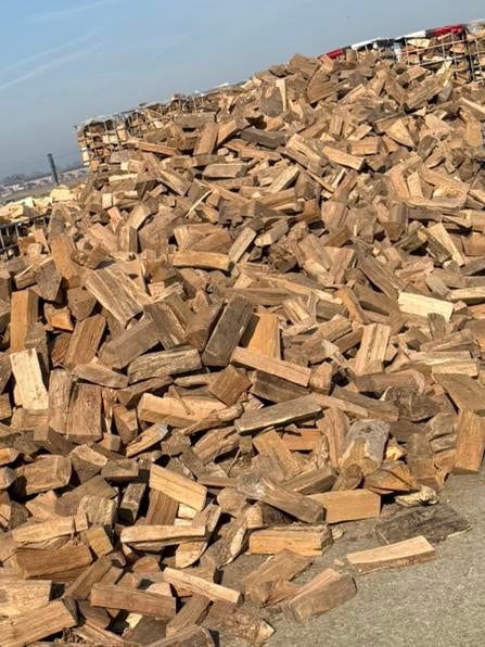 Halfdroog Brandhout ( eik, haagbeuk, beuk & es), Tuin en Terras, Brandhout, 3 tot 6 m³, Ophalen, Eikenhout, Blokken