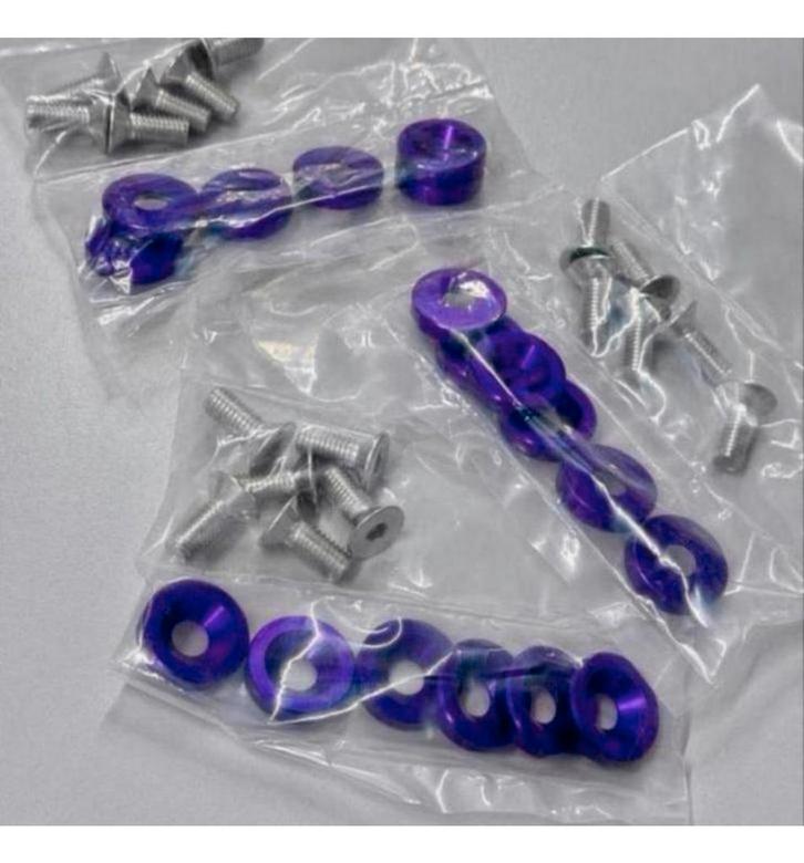 16x Fender Washers tuning jdm paars - Zonder logo M8 16X, Auto diversen, Tuning en Styling, Ophalen of Verzenden