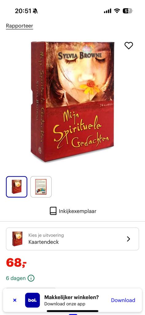 Orakelkaarten- Mijn spirituele gedachten, Ophalen, Sandra Brown