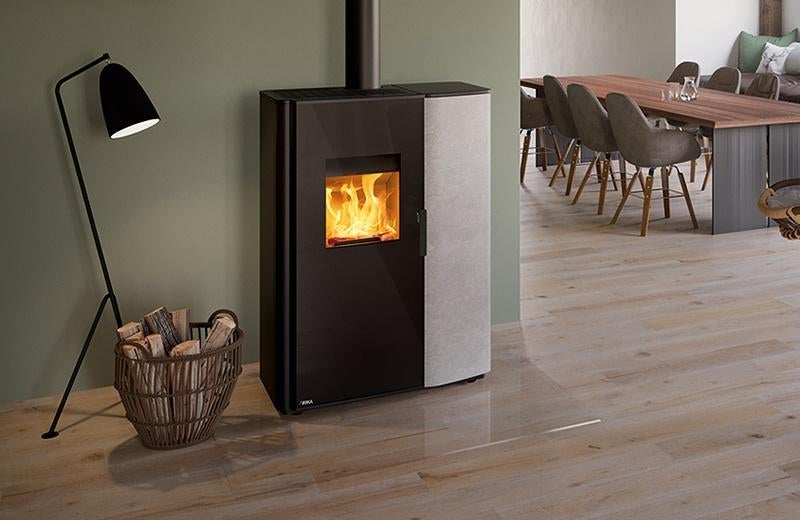 Rika Paro pelletkachel en houtkachel in één  De combikachel, Meerkleurig, Overige materialen, Overige stijlen, Nieuw