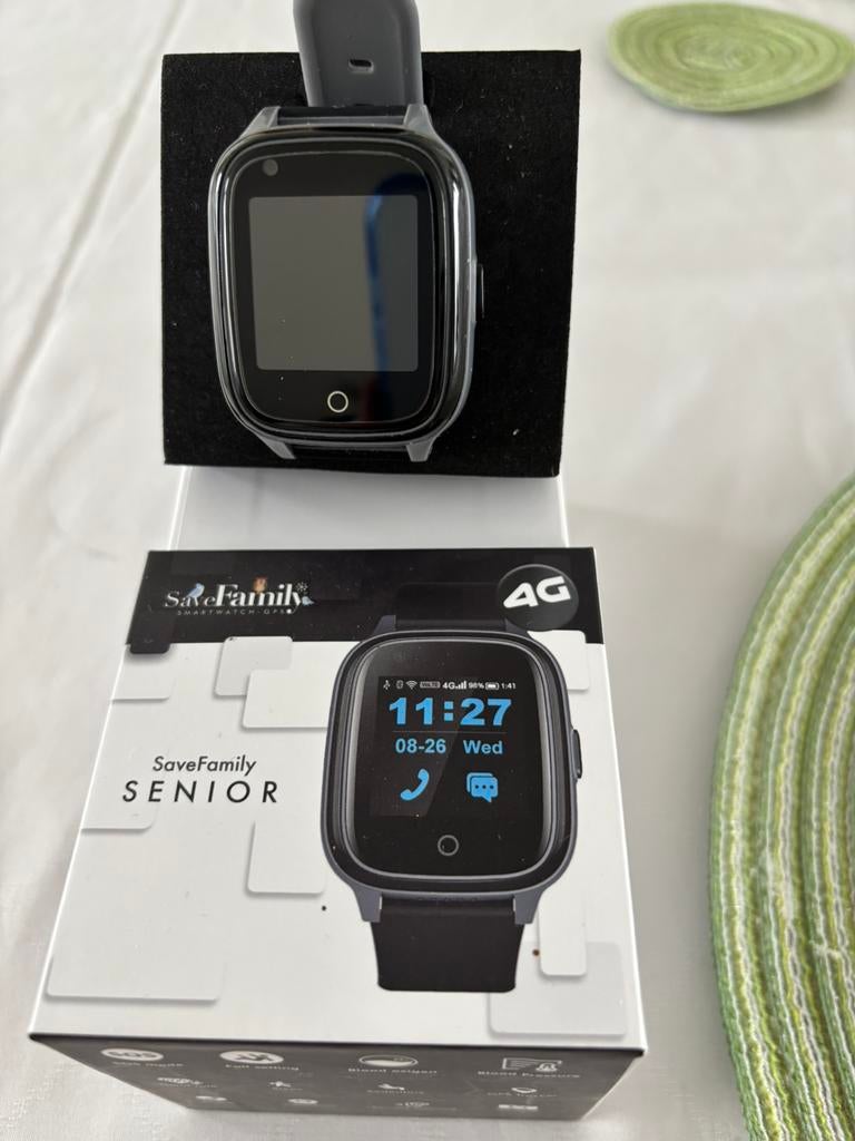 Cardio-horloge, automatische SOS-waarschuwing met simkaart, Ophalen, GPS, Zo goed als nieuw