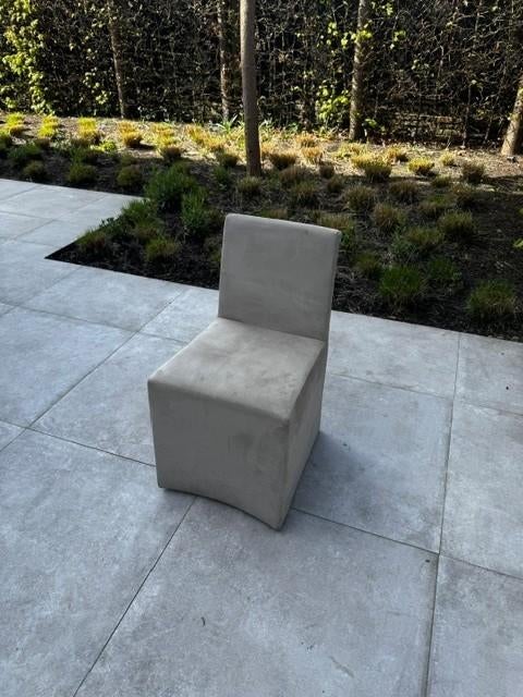 6 binnen stoelen -beige op 2 wieltjes - nubuk, Huis en Inrichting, Stoelen, Ophalen, Gebruikt, Overige kleuren, Modern