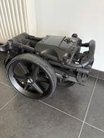 Fastfold square golf trolley black met parapluhouder, Ophalen, Golfkar, Overige merken