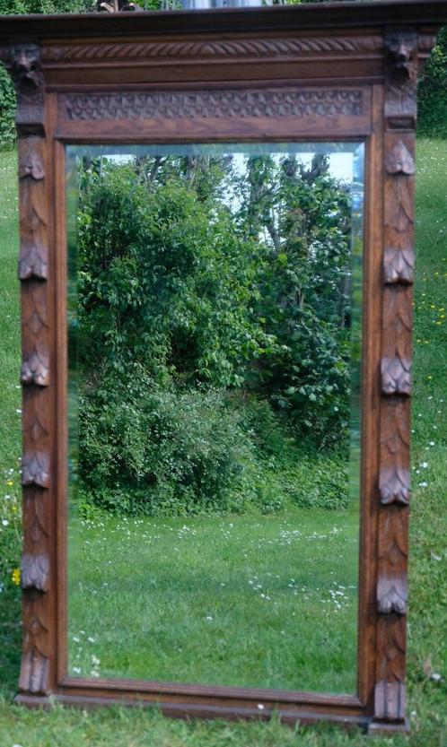 Grote antieke spiegel om op te zetten of op te hangen, Antiek en Kunst, Antiek | Spiegels, Ophalen