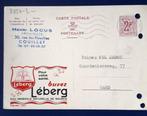 Gele briefkaart met reclame voor "Léberg", Postzegels en Munten, Brieven en Enveloppen | België, Ophalen of Verzenden, Briefkaart