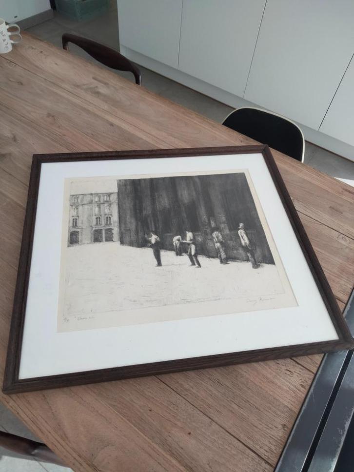 kunst ets Danny Peetermans Diest Waanzin, Antiek en Kunst, Kunst | Etsen en Gravures, Ophalen