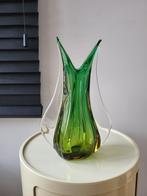 Vase à oreilles en verre multicolore de Murano, technique So, Enlèvement ou Envoi