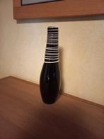 Vaas J-Line Pleasure of Living Zwart met wit, Maison & Meubles, Accessoires pour la Maison | Vases, Comme neuf, Noir, Moins de 50 cm