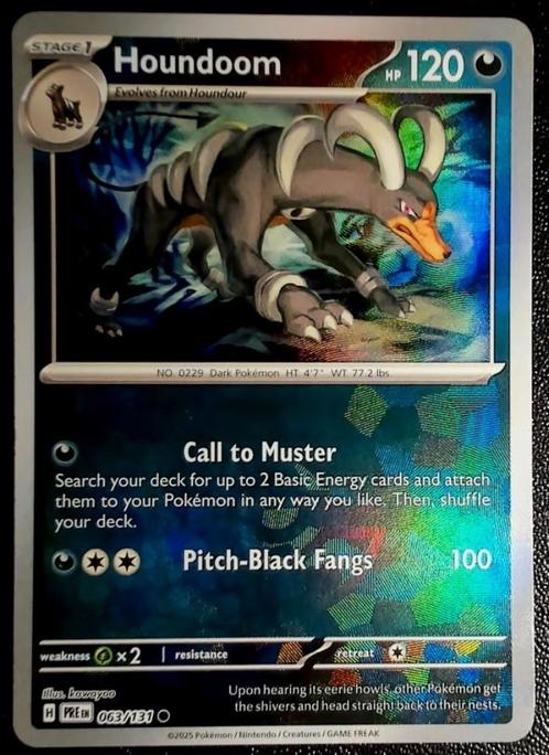 Houndoom - Poke Ball - 063/131 - Prism. Evol., Hobby en Vrije tijd, Verzamelkaartspellen | Pokémon, Nieuw, Losse kaart, Foil, Ophalen of Verzenden
