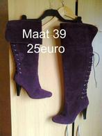 Paarse daim laarzen Rainbow Collection maat39 PRIJSVERLAGING, Kleding | Dames, Schoenen, Hoge laarzen, Overige kleuren, Ophalen of Verzenden